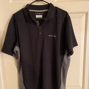 Columbia Polo. Large gray and black - 3 button. Worn only one time.